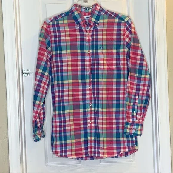Southern Tide Colorful Plaid Button Down Shirt Size Small - Picture 3 of 10